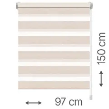 Gardinia Mini zebra roló - sávroló oldalfeszítéssel (Z730 krém) ablakra: 97x150 cm lakástextília