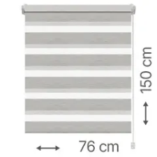 Gardinia Mini zebra roló - sávroló oldalfeszítéssel (Z730 világosszürke) ablakra: 76x150 cm lakástextília