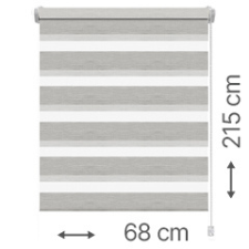 Gardinia Mini zebra roló - sávroló oldalfeszítéssel (Z730 világosszürke) ajtóra, ablakra: 68x215 cm lakástextília
