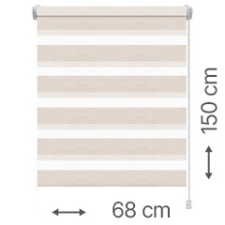 Gardinia Mini zebra roló - sávroló oldalfeszítéssel (Z742 mokka, csíkos) ablakra: 68x150 cm lakástextília