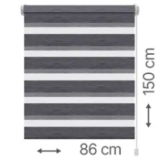 Gardinia Mini zebra roló - sávroló oldalfeszítéssel (Z744 szürke, csíkos) ablakra: 86x150 cm lakástextília