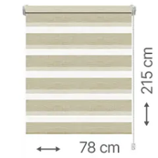 Gardinia Mini zebra roló - sávroló oldalfeszítéssel (Z750 natúr) ajtóra, ablakra: 78x215 cm lakástextília
