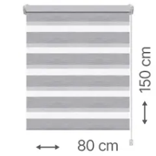 Gardinia Mini zebra roló - sávroló oldalfeszítéssel (Z753 szürke) ablakra: 80x150 cm lakástextília