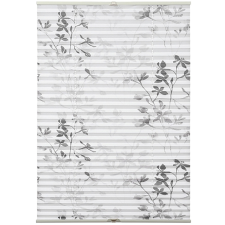 Gardinia pliszé madárbirs levelek 100 cm x 130 cm fehér lakástextília