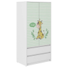  Gardróbszekrény B9  2 ajtós - 2  fiókos zsiráf
