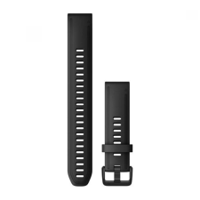 Garmin Fenix 6S Large óraszíj 20 mm fekete szilikon fekete csat (QuickFit) okosóra kellék