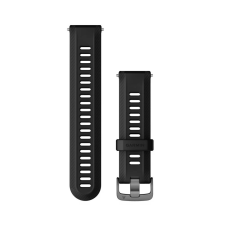 Garmin Forerunner 955 óraszíj 22 mm fekete szilikon szürke csat okosóra kellék