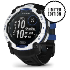 Garmin Instinct 3 50mm Solar Whitestone/Bolt Blue band (010-02935-03) okosóra