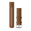 Garmin Óraszíj 22 mm barna bőr, ezüst csat (Italian Leather) (Quick Release) Vívoactive 4 130-200 mm