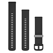 Garmin Vívoactive 5 óraszíj 20mm fekete szilikon (Quick Release) okosóra kellék