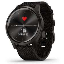 Garmin Vivomove Style fekete-fekete nylon szíjjal fekete csattal okosóra