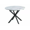  Gaston Bővíthető Kerek Étkezőasztal Márvány Hatású Fehér Lappal