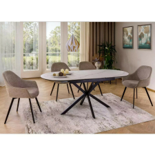  Gaston Ceramic 140 Bővíthető Kerámia Étkezőasztal Mattfehér/Mattfekete bútor