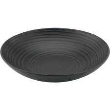 Gastro Mélytányér, Lava Stone 22 cm, fekete tányér és evőeszköz