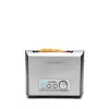 Gastroback kenyérpirító, 2 szelet kenyérhez, 9 teljesítményfokozat, 950 W, újramelegítés, leolvasztás, automatikus leállítás, rozsdamentes acél, morzsatálca, LED képernyő, visszaszámláló, Hi-