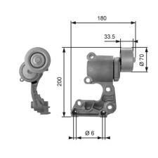 Gates Szíjfeszítő, hosszbordás szíj T38410 autóalkatrész