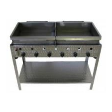 Gáz-Grill Hatégős álló lángossütő készülék acélserpenyővel PB-gáz üzemű (BGS-6 L) edény