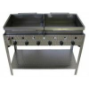 Gáz-Grill Hatégős álló lángossütő készülék rozsdamentes serpenyővel Földgáz üzemű (BGS-6.1 LRM)