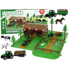  Gazdasági állatok farm készlet két traktorral játékfigura