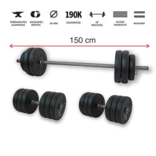 Gazo Fitness GazoFitness® Hardcore Szett 60 Kg / 150 cm hosszú rúddal/ súlyzórúd