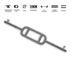 GazoFitness® Bicepsz-Tricepsz Rúd/ 4 markolatos/