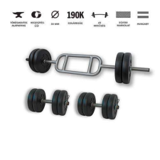 GazoFitness® Hardcore Szett Bicepsz-Tricepsz Rudas 45 Kg kézisúlyzó
