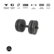GazoFitness kézi súlyzó 1×11,5kg (össz: 11,5kg) menetes súlyzórúddal kézisúlyzó