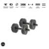  GazoFitness kézi súlyzó 2×6 kg (össz: 12kg) menetes súlyzórúddal