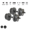  GazoFitness kézi súlyzó 2 x 11,5 kg (össz: 23kg) menetes súlyzórúddal