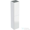 Geberit ACANTO 38x36x173 cm-es 2 ajtós magas szekrény belső fiókkal,fényes fehér/üveg 500.619.01.2
