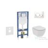 Geberit Duofix falra szerelhető WC szett, Ideal Standard Tesi WC soft close ülőkével, Geberit Sigma 20 fehér/króm nyomólappal SANI11CD3111