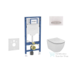 Geberit Duofix falra szerelhető WC szett, Ideal Standard Tesi WC soft close ülőkével, Geberit Sigma 50 alpesi fehér/króm nyomólappal SANI11CD3123