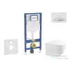 Geberit Duofix falra szerelhető WC szett, Kielle Gaia kompakt WC soft close ülőkével, Geberit Sigma 50 alpesi fehér/króm nyomólappal SANI11CA3148B
