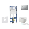 Geberit Duofix falra szerelhető WC szett, Kielle Gaia WC és soft close ülőkével, Geberit Sigma 01 matt króm nyomólappal SANI11CA1135B