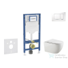 Geberit Duofix falra szerelhető WC szett, Kielle Gaia WC és soft close ülőkével, Geberit Sigma 30 fényes fehér/króm nyomólappal SANI11CA3123B
