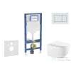 Geberit Duofix falra szerelhető WC szett, Kielle Gaia WC soft close ülőkével, Geberit Sigma 30 fényes/matt fehér nyomólappal SANI11CA3142B