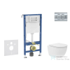 Geberit Duofix falra szerelhető WC szett, Kielle Oudee Vortex kompakt WC és soft close ülőke, Geberit Delta 01 fényes króm nyomólappal SANI11CA1144B