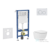 Geberit Duofix falra szerelhető WC szett, Kielle Oudee Vortex kompakt WC és soft close ülőke, Geberit Delta 20 alpesi fehér nyomólappal SANI11CA3171B