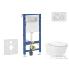 Geberit Duofix falra szerelhető WC szett, Kielle Oudee Vortex WC és soft close ülőke, Geberit Delta 20 alpesi fehér nyomólappal SANI11CA3193B