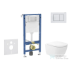 Geberit Duofix falra szerelhető WC szett, Kielle Oudee Vortex WC és soft close ülőkével, Geberit Delta 30 alpesi fehér nyomólappal SANI11CA3183B