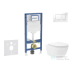 Geberit Duofix falra szerelhető WC szett, Kielle Oudee Vortex WC soft close ülőkével, Geberit Sigma 30 fehér/króm nyomólappal SANI11CA3186B
