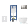 Geberit Duofix falra szerelhető WC szett, Kielle Oudee Vortex WC soft close ülőkével, Geberit Sigma 30 matt/fényes króm nyomólappal SANI11CA1154B