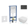 Geberit Duofix falra szerelhető WC szett, Kielle Oudee WC és soft close ülőkével, Geberit Delta 50 matt fekete nyomólappal SANI11CA5129B