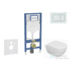 Geberit Duofix falra szerelhető WC szett, Kielle Oudee WC és softclose ülőkével, Geberit Sigma 30 fényes/matt fehér nyomólappal SANI11CA3127B