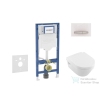 Geberit Duofix falra szerelhető WC szett, Villeroy &amp; Boch Architectura WC soft close ülőkével, Geberit Sigma 50 alpesi fehér/ króm nyomólappal SANI11CK3107