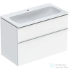 Geberit iCON 90 cm-es mosdó és alsószekrény kombináció 2 fiókkal,matt fehér fogantyúval,fényes fehér 502.337.01.1