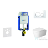 Geberit Kombifix falra szerelhető WC szett, Duravit Me By Starck WC soft close ülőkével, Geberit Sigma 20 fehér/króm nyomólappal 110302005NM4