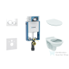 Geberit Kombifix falra szerelhető WC szett, Ideal Standard Alpha Wc soft close ülőkével, Sigma 20 fehér/króm nyomólappal 110302005ND4