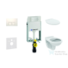 Geberit Kombifix falra szerelhető WC szett, Ideal Standard Alpha WC ülőkével, Delta 35 alpesi fehér nyomólappal 110100001NR4