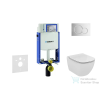Geberit Kombifix falra szerelhető WC szett, Ideal Standard Tesi Aquablade Wc soft close ülőkével, Sigma 01 fényes króm nyomólappal 110302005NU2